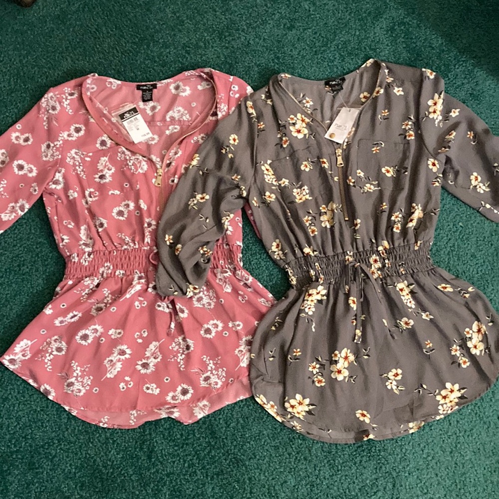 NWT BUNDLE Rue21 Women’s Floral Tunic Tops Sz M
